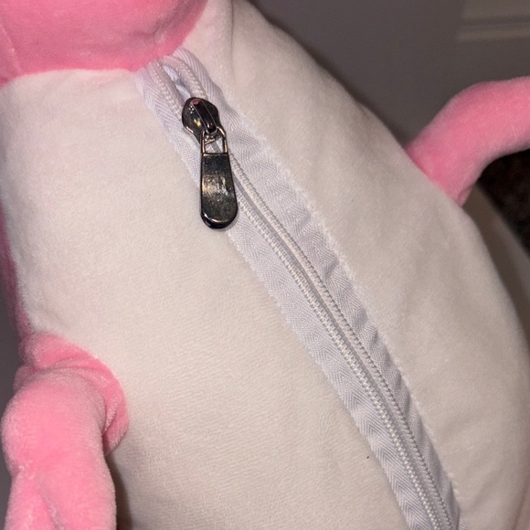 MorisMos Pink Dinosaur Plush - Zipper Belly Storage - NWT - Picture 4 of 7